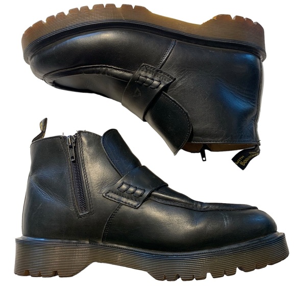VINTAGE | RARE Dr. Martens Made in England Side Zip Chunky Ankle Loafer - M8/W10 - Picture 12 of 16